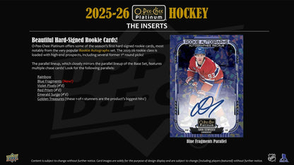 2025 - 26 Upper Deck O - Pee - Chee Platinum Hockey Blaster Box 053334474238 at King Card Canada