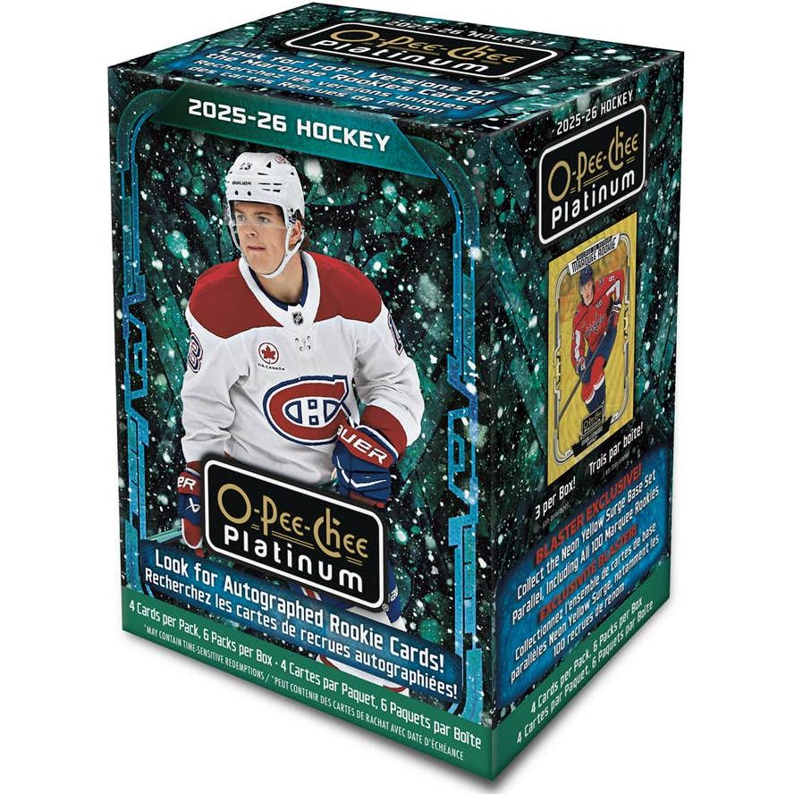 2025 - 26 Upper Deck O - Pee - Chee Platinum Hockey Blaster Box 053334474238 at King Card Canada