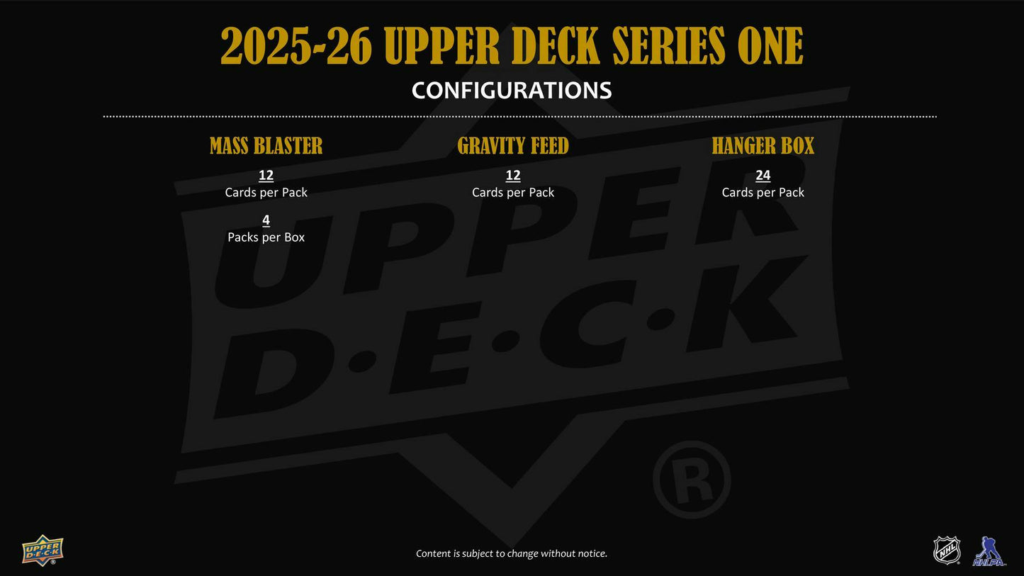 2025 - 26 Upper Deck Series 1 Hockey Blaster Box 053334036764 at King Card Canada