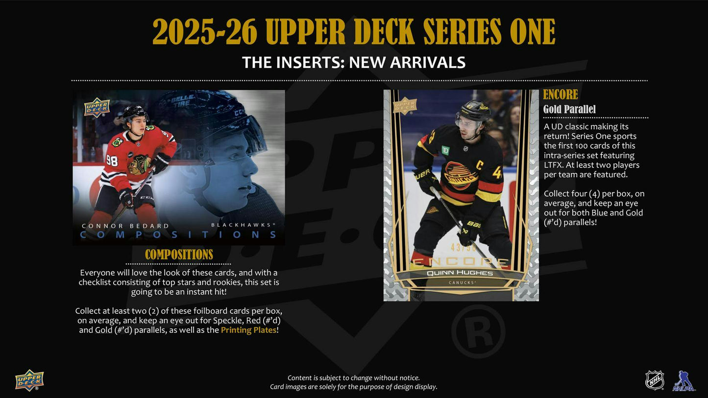 2025-26 Upper Deck Series 1 Hockey Hobby Box 053334036702 at King Card Canada