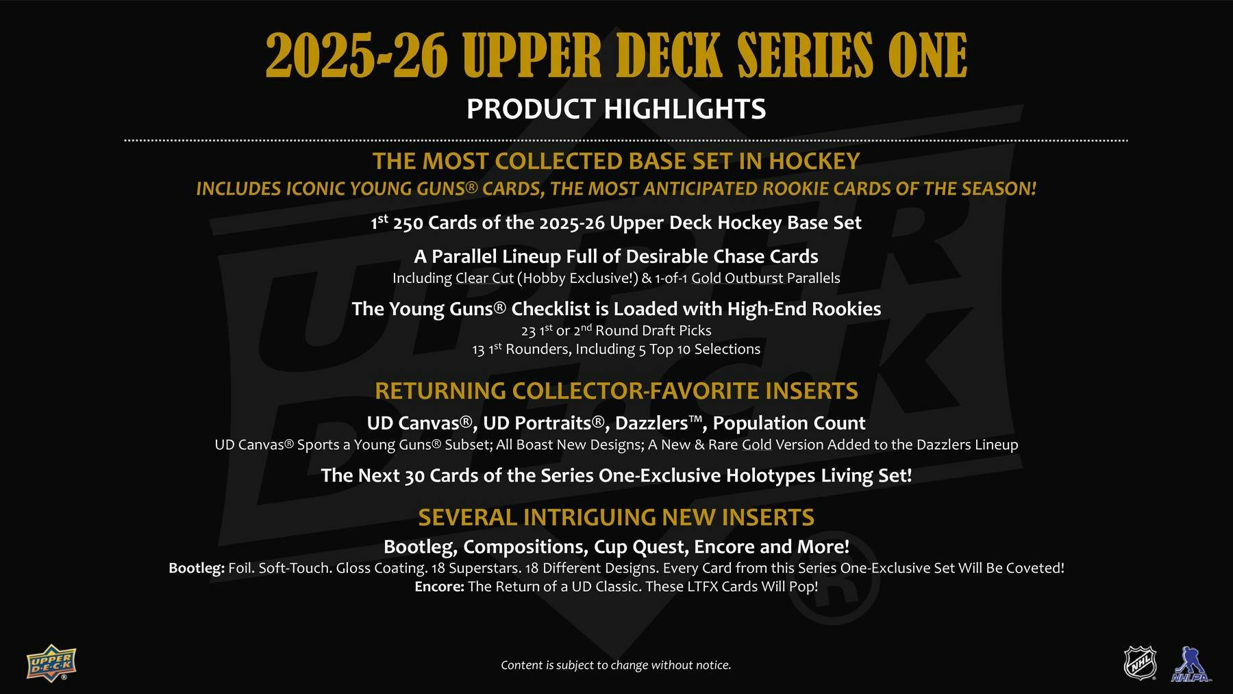 2025-26 Upper Deck Series 1 Hockey Hobby Box 053334036702 at King Card Canada