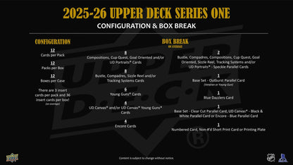 2025-26 Upper Deck Series 1 Hockey Hobby Box 053334036702 at King Card Canada