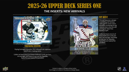 2025-26 Upper Deck Series 1 Hockey Hobby Box 053334036702 at King Card Canada
