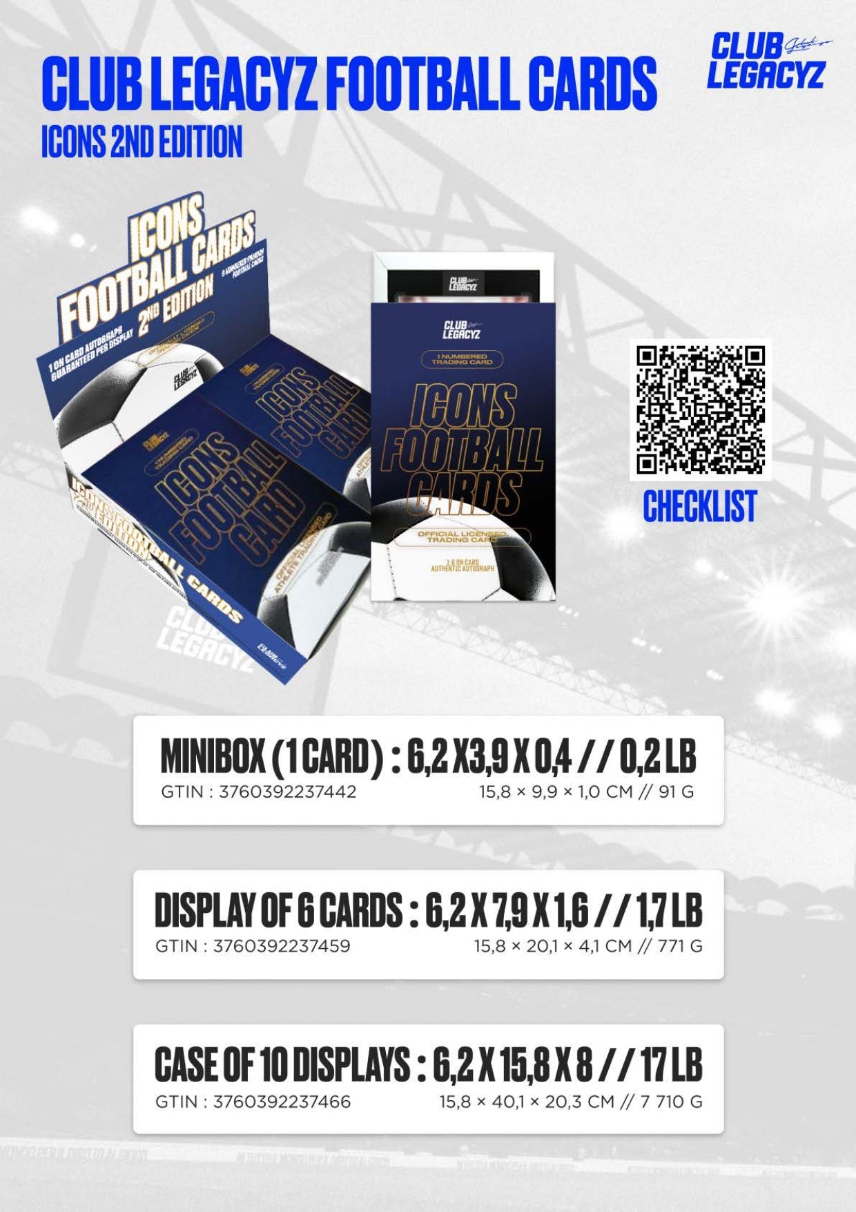 2025 Club Legacyz Icons Soccer Second Edition Display Box 3760392237459 at King Card Canada