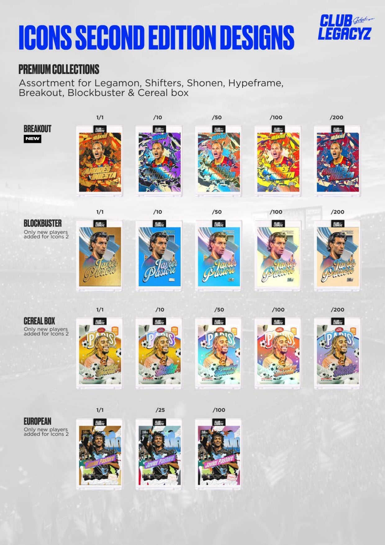 2025 Club Legacyz Icons Soccer Second Edition Display Box 3760392237459 at King Card Canada