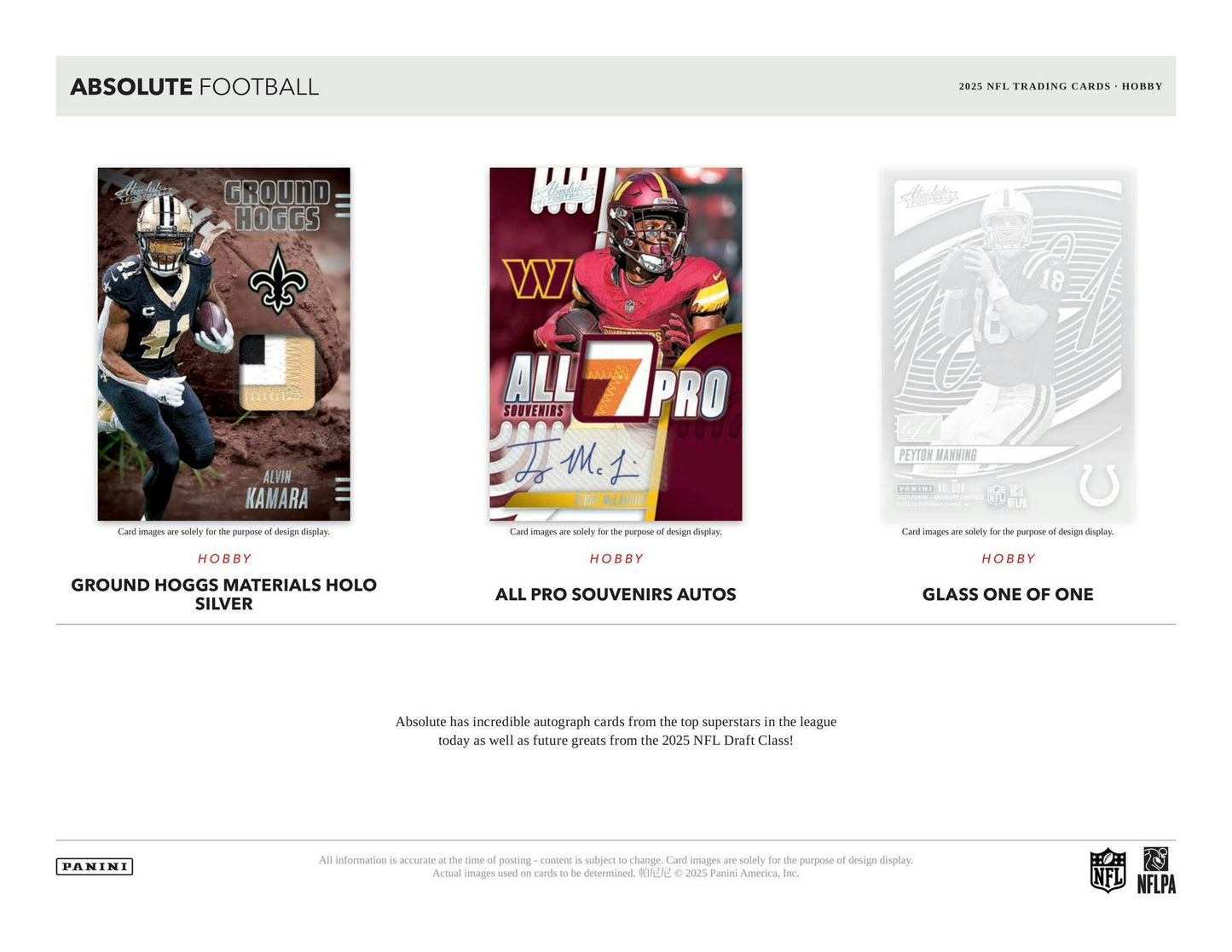 2025 Panini Absolute Football Hobby Box 746134186455 at King Card Canada