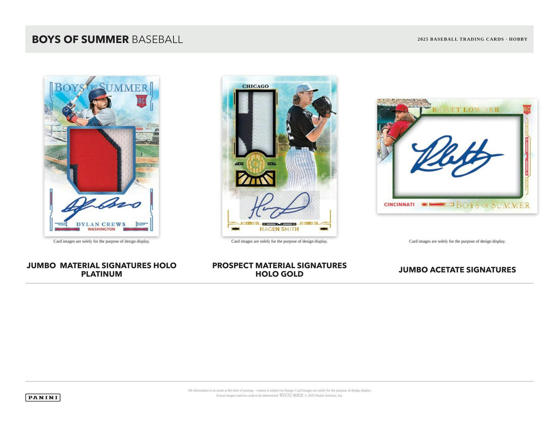 2025 Panini Boys of Summer Baseball Hobby Box 746134181870 at King Card Canada