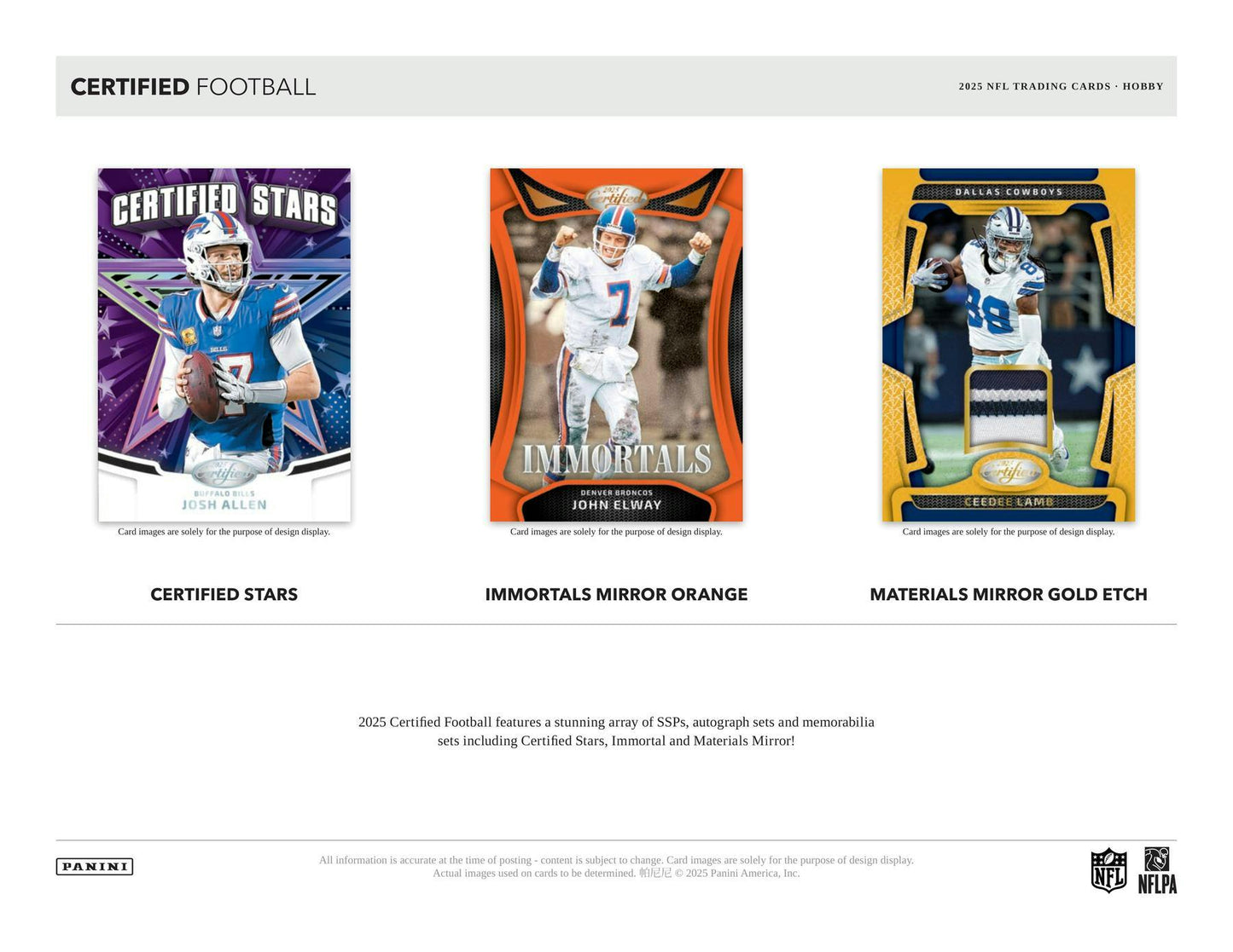 2025 Panini Certified Football Hobby Box 746134184987 at King Card Canada