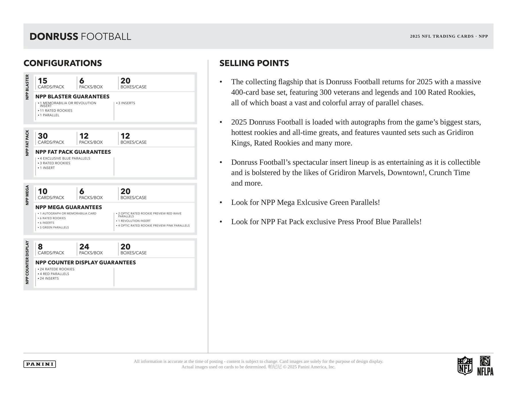 2025 Panini Donruss Football Mega Box 746134185199 at King Card Canada