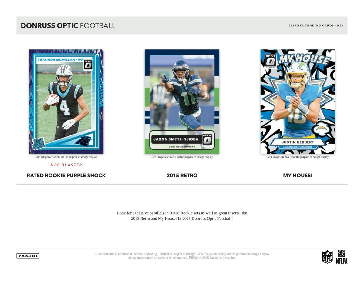 2025 Panini Donruss Optic Football Cello Value Fat Pack Box 746134188398 at King Card Canada