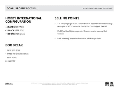 2025 Panini Donruss Optic Football International Hobby Box 746134188251 at King Card Canada