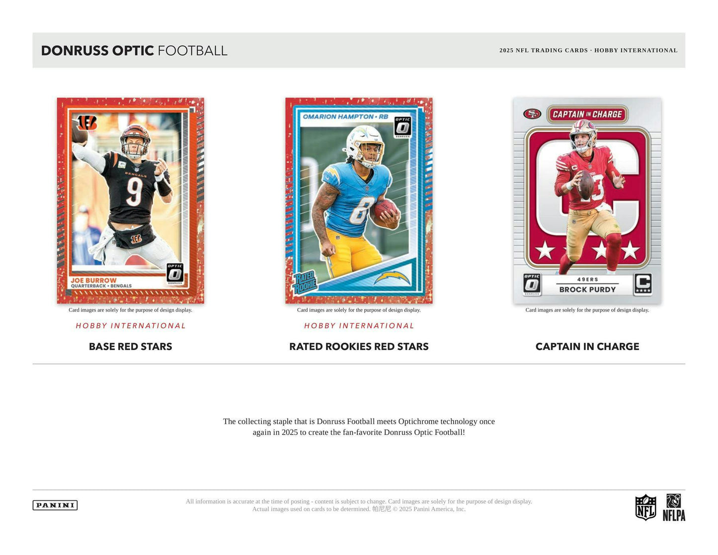 2025 Panini Donruss Optic Football International Hobby Box 746134188251 at King Card Canada