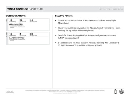 2025 Panini Donruss WNBA Basketball Blaster Box 746134190193 at King Card Canada