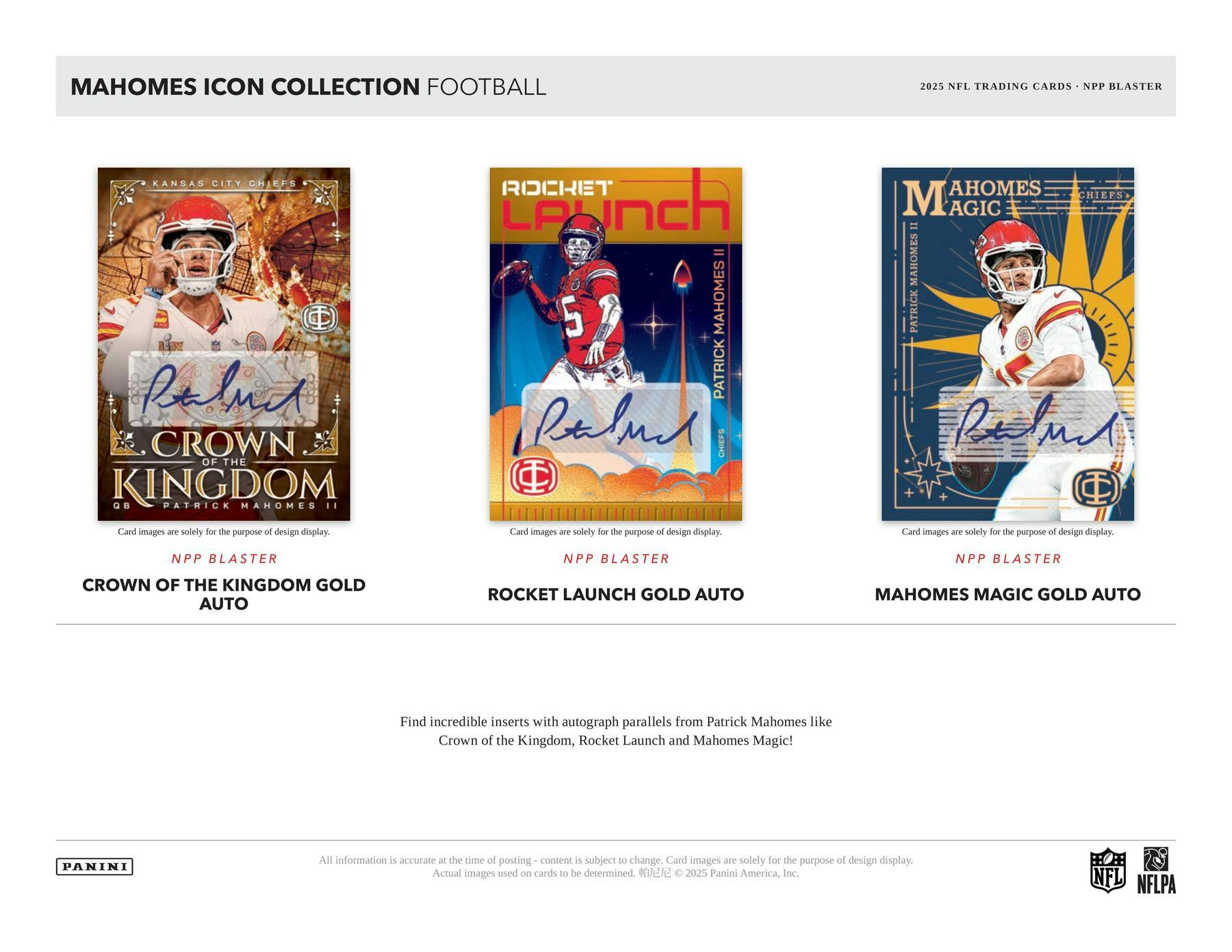 2025 Panini Mahomes Icon Collection Football Blaster Box 746134194795 at King Card Canada