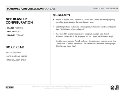 2025 Panini Mahomes Icon Collection Football Blaster Box 746134194795 at King Card Canada