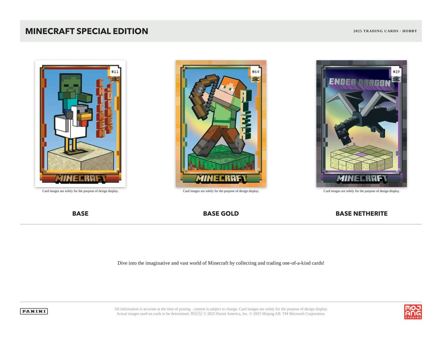 2025 Panini Minecraft Special Edition Trading Card Hobby Box 746134194689 at King Card Canada