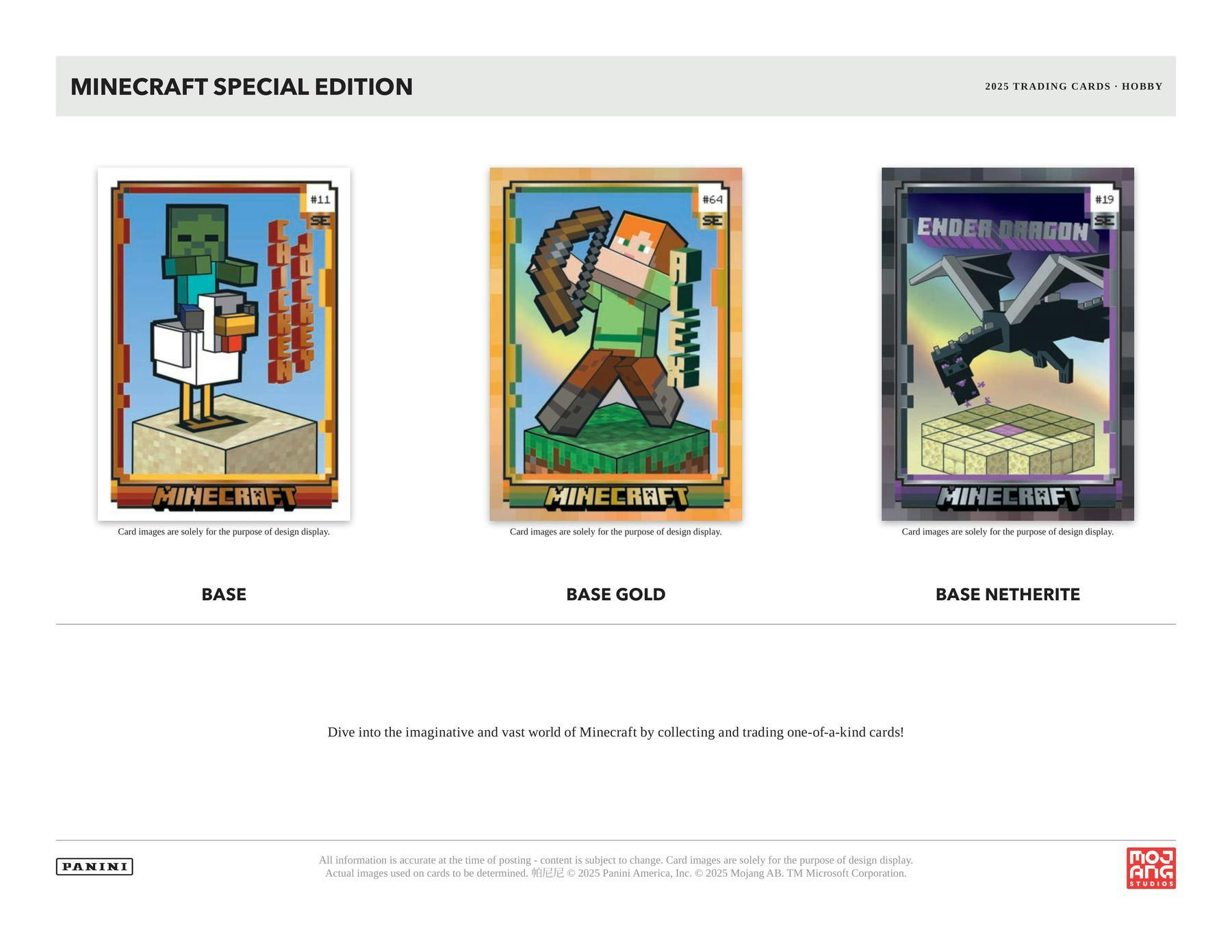 2025 Panini Minecraft Special Edition Trading Card Hobby Box 746134194689 at King Card Canada