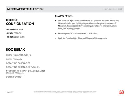 2025 Panini Minecraft Special Edition Trading Card Hobby Box 746134194689 at King Card Canada