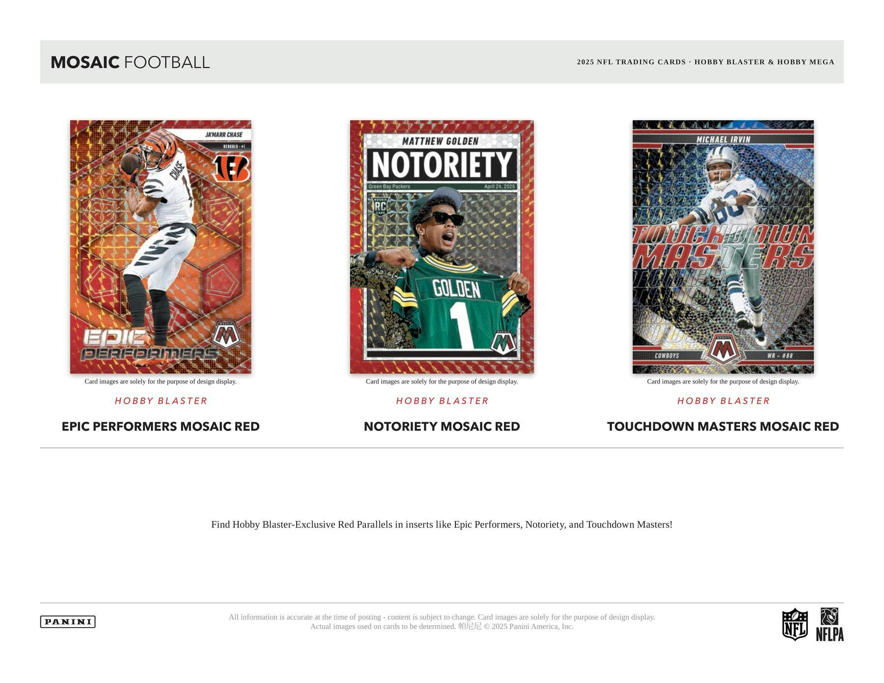 2025 Panini Mosaic Football Hobby Mega Box 746134186424 at King Card Canada