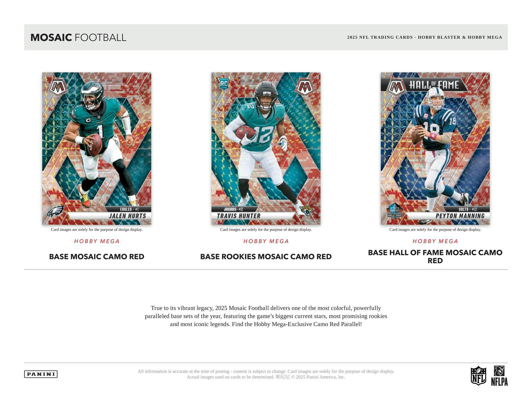 2025 Panini Mosaic Football Hobby Mega Box 746134186424 at King Card Canada