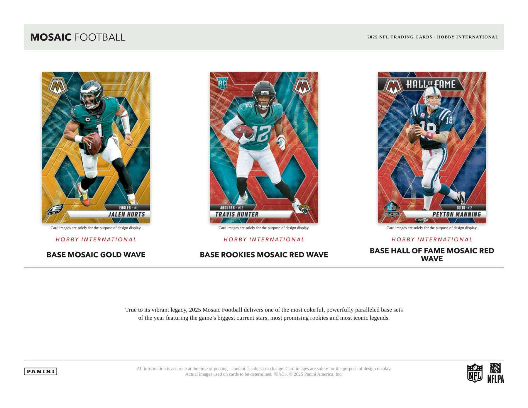 2025 Panini Mosaic Football International Hobby Box 746134186189 at King Card Canada