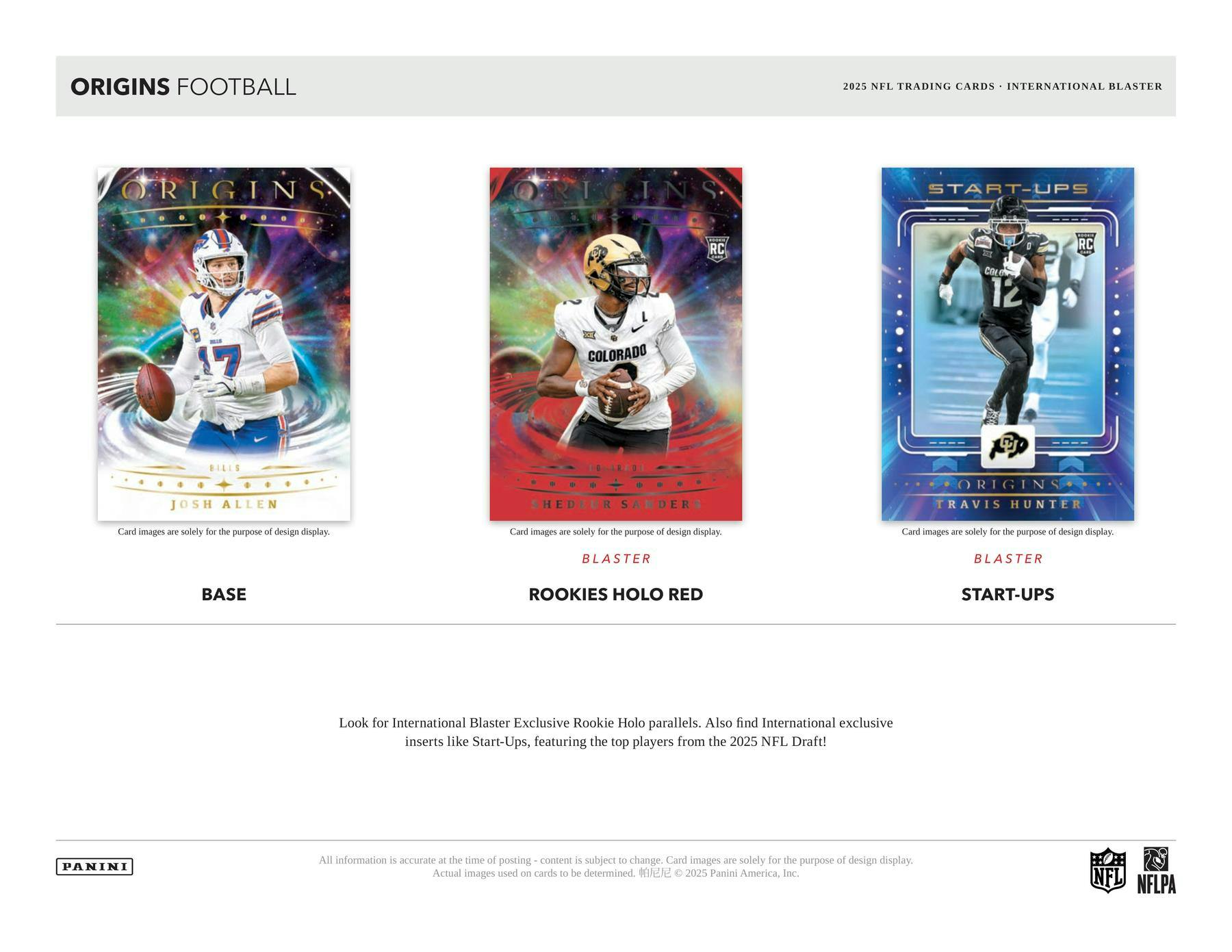 2025 Panini Origins Football International Blaster Box 746134185946 at King Card Canada