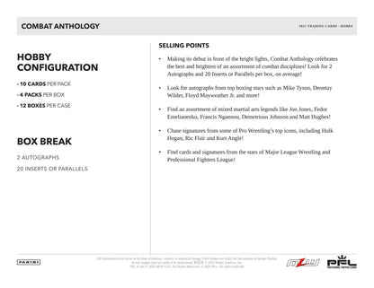 2025 Panini PFL Combat Anthology Hobby Box 746134183393 at King Card Canada