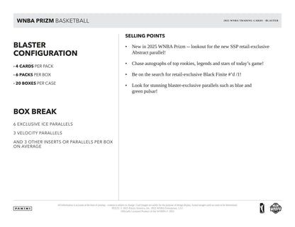 2025 Panini Prizm WNBA Basketball Blaster Box 746134190377 at King Card Canada