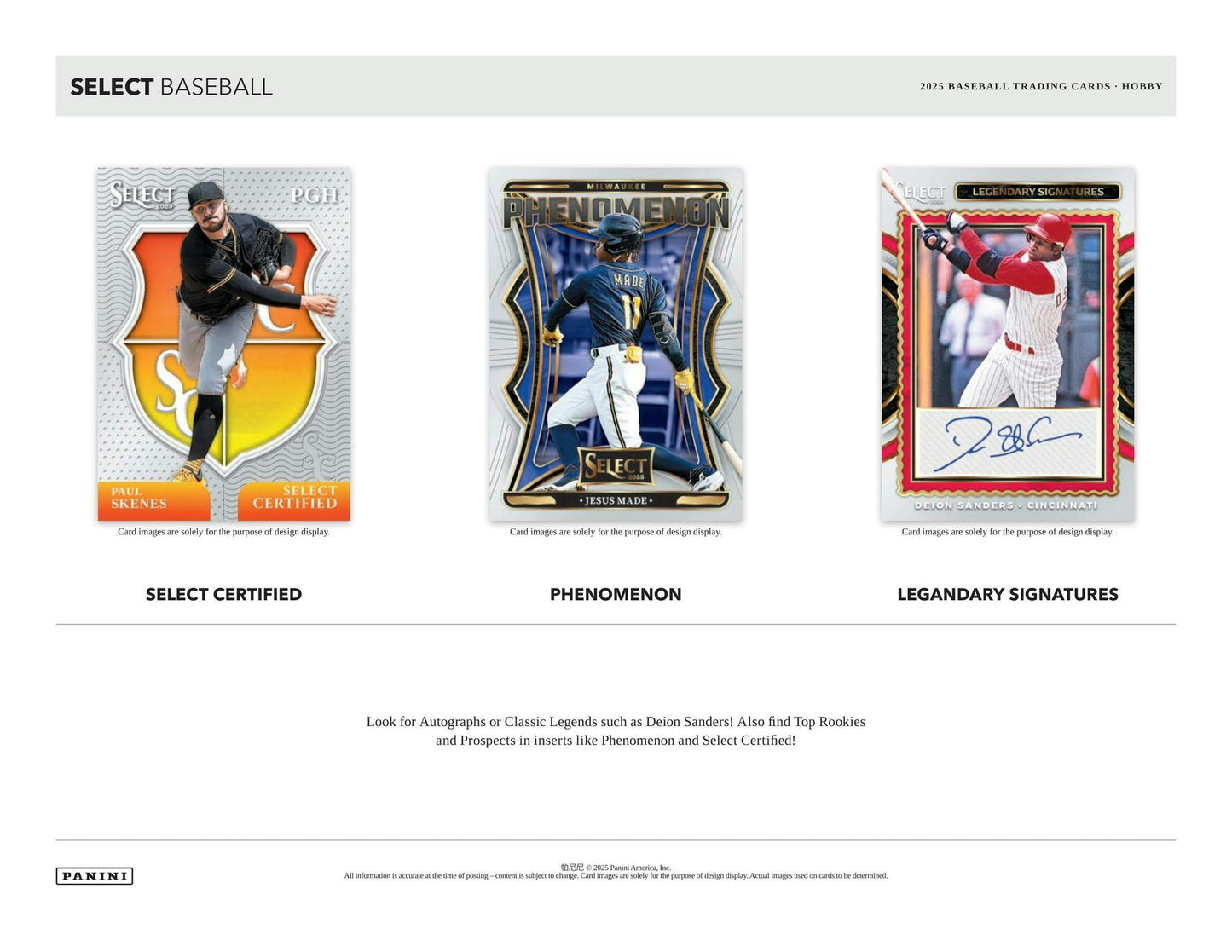 2025 Panini Select Baseball Hobby Box 746134182372 at King Card Canada