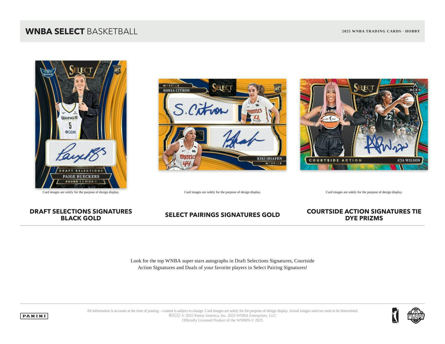 2025 Panini Select WNBA Basketball Hobby Box 746134190582 at King Card Canada