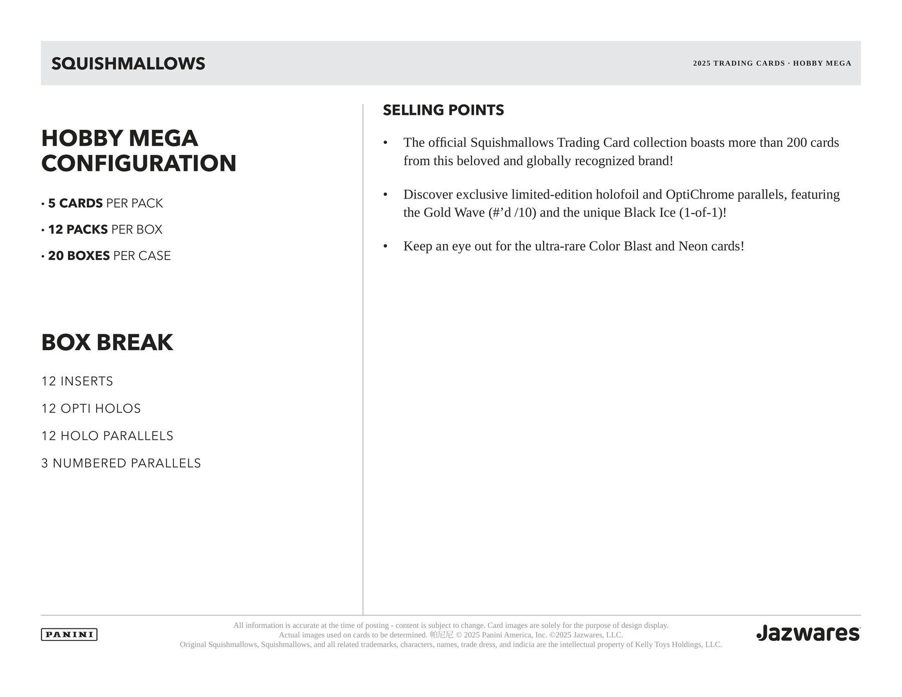 2025 Panini Squishmallows Series 2 Trading Cards Hobby Mega Box 746134194719 at King Card Canada