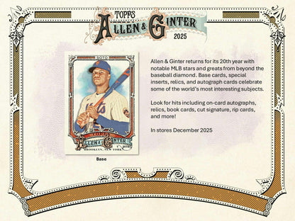 2025 Topps Allen & Ginter Baseball Blaster Value Box 887521144327 at King Card Canada