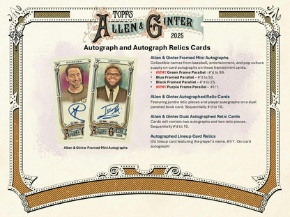 2025 Topps Allen & Ginter Baseball Blaster Value Box 887521144327 at King Card Canada