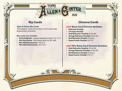 2025 Topps Allen & Ginter Baseball Blaster Value Box 887521144327 at King Card Canada