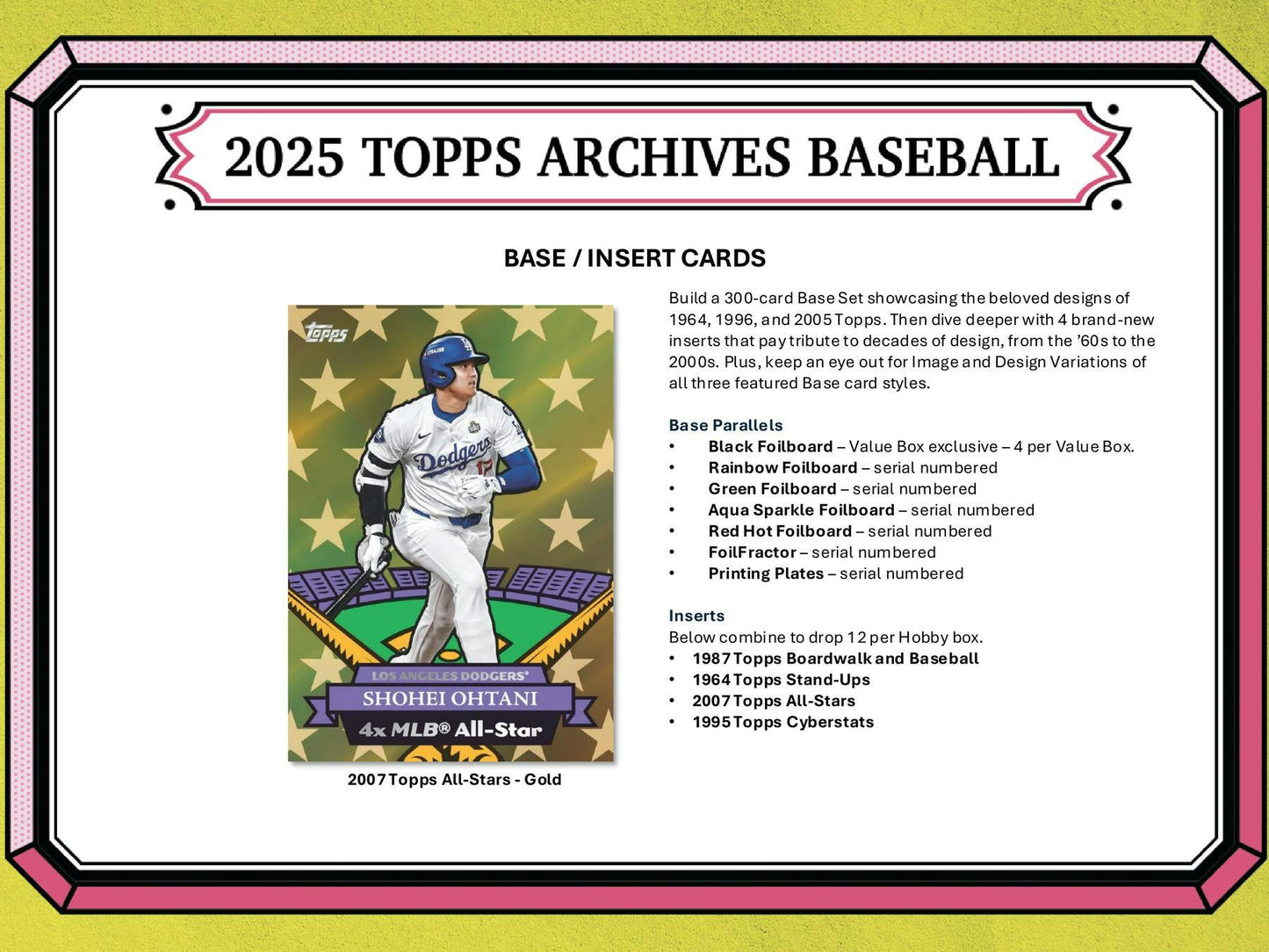 2025 Topps Archives Baseball Blaster Value Box 887521143306 at King Card Canada
