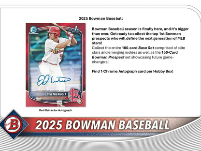 2025 Topps Bowman Baseball Hobby Box 887521139262 at King Card Canada