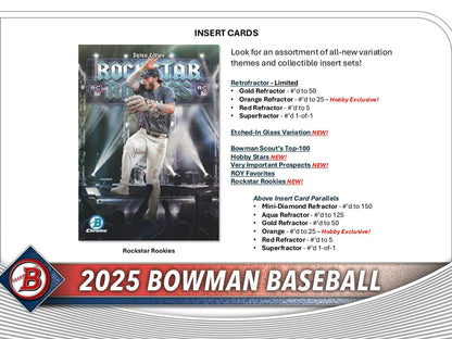 2025 Topps Bowman Baseball Hobby Box 887521139262 at King Card Canada