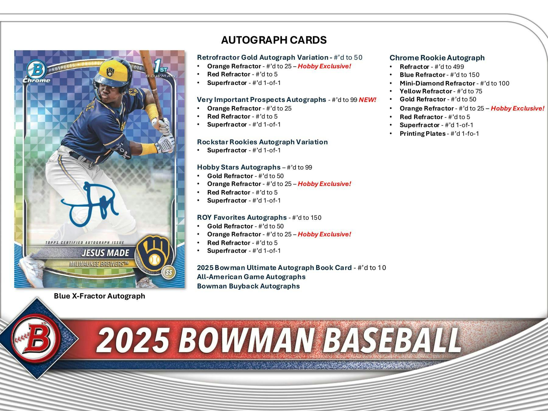 2025 Topps Bowman Baseball Hobby Box 887521139262 at King Card Canada