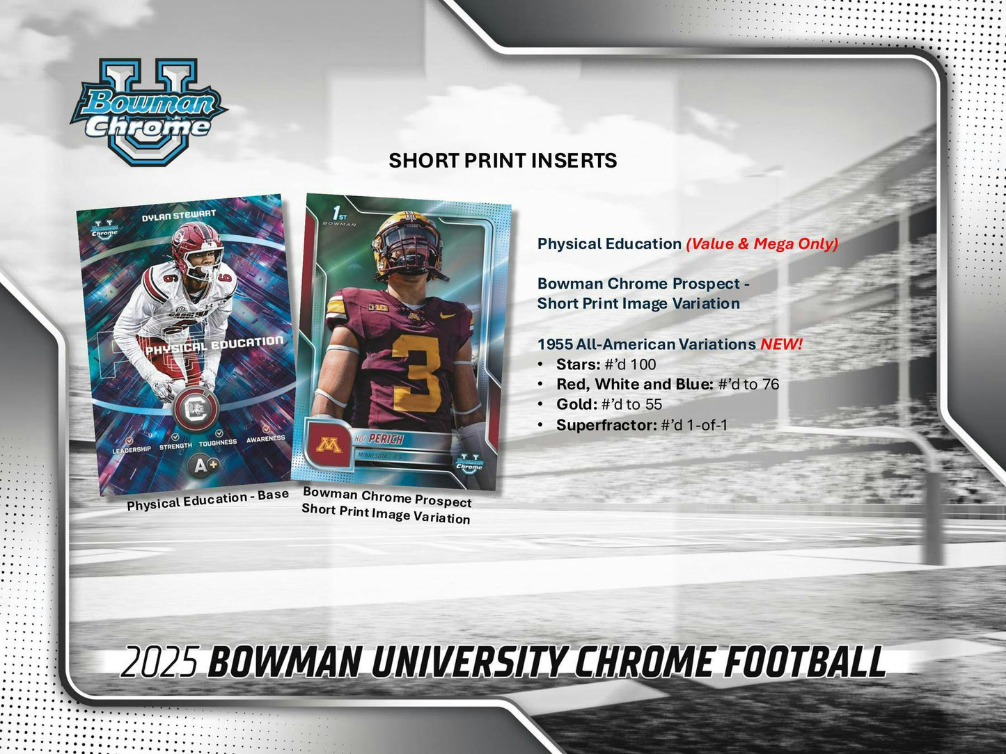 2025 Topps Bowman Chrome University Football Blaster Value Box 88751147793 at King Card Canada