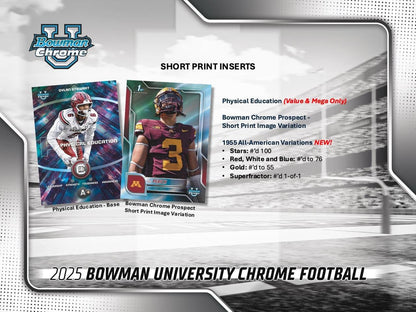 2025 Topps Bowman Chrome University Football Mega Box 887521147755 at King Card Canada