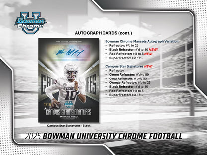2025 Topps Bowman Chrome University Football Mega Box 887521147755 at King Card Canada