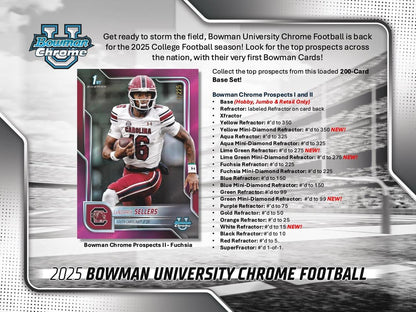 2025 Topps Bowman Chrome University Football Mega Box 887521147755 at King Card Canada