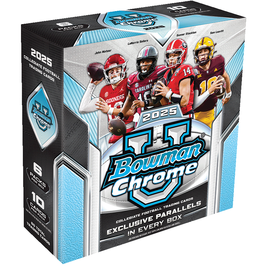2025 Topps Bowman Chrome University Football Mega Box 887521147755 at King Card Canada