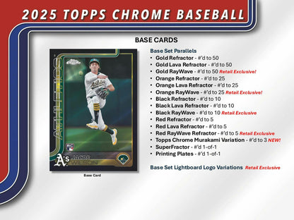 2025 Topps Chrome Baseball Blaster Value Box 887521140756 at King Card Canada