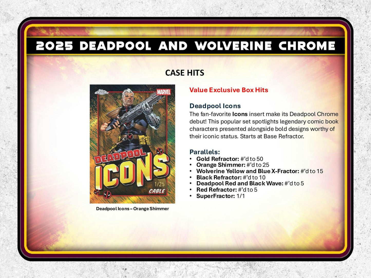 2025 Topps Chrome Deadpool Trading Cards Blaster Value Box 887521148608 at King Card Canada