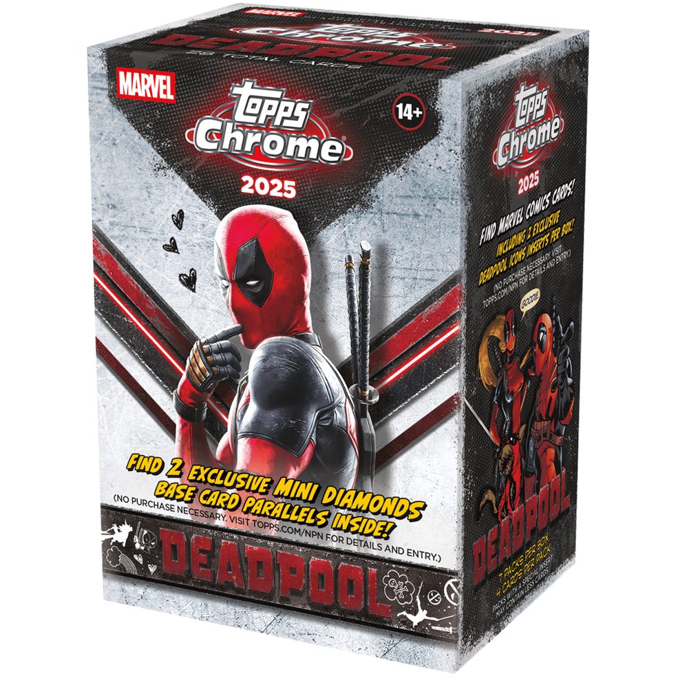 2025 Topps Chrome Deadpool Trading Cards Blaster Value Box 887521148608 at King Card Canada