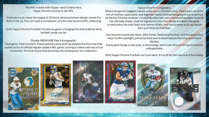 2025 Topps Chrome Football Blaster Value Box 887521156788 at King Card Canada