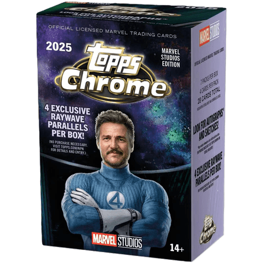 2025 Topps Chrome Marvel Studios Edition Trading Cards Blaster Value Box 887521151455 at King Card Canada