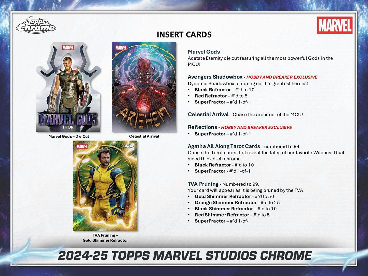 2025 Topps Chrome Marvel Studios Edition Trading Cards Blaster Value Box 887521151455 at King Card Canada