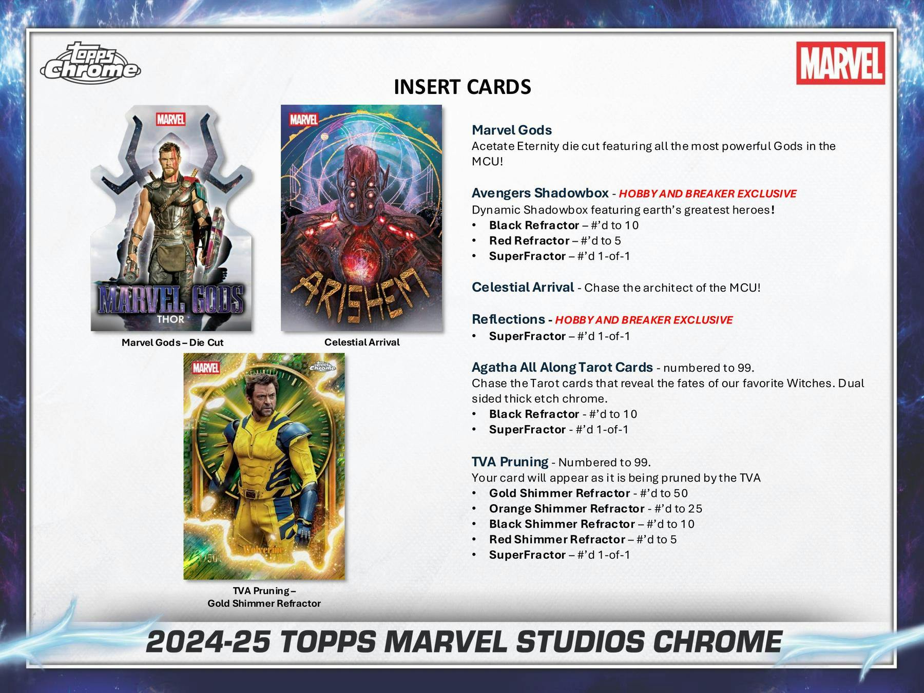 2025 Topps Chrome Marvel Studios Edition Trading Cards Blaster Value Box 887521151455 at King Card Canada